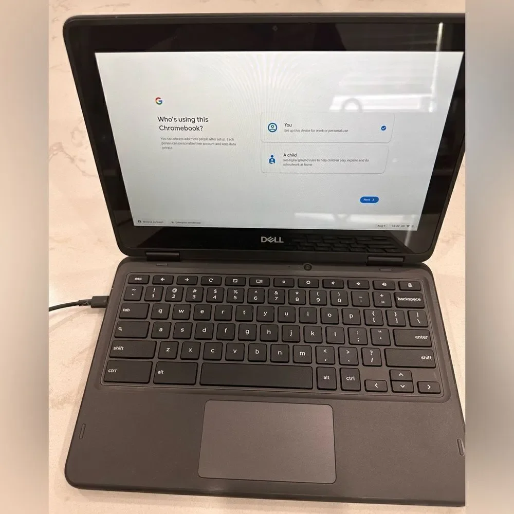 DELL 2 in 1 Chromebook 3100 Laptop in Gray Gunmetal Color (refurbished/used)